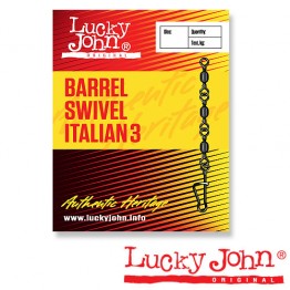 Вертлюги c застежкой Lucky John Barrel Swivel Italian 3
